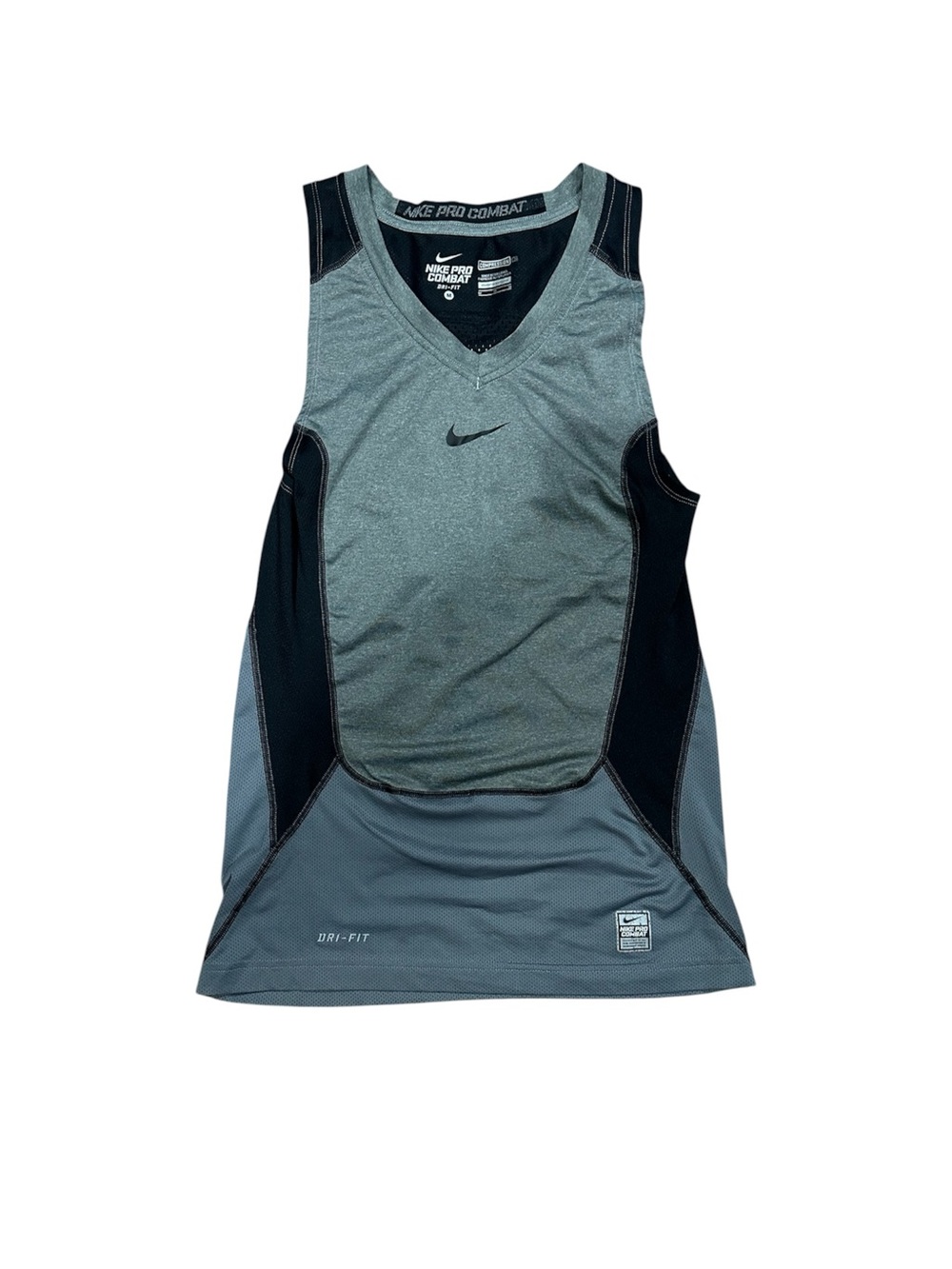 Nike Gray and Black Dri-FIT Women's Athletic Tank